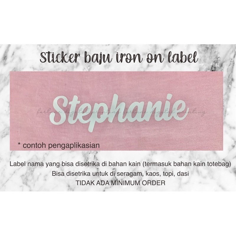 

Sticker Iron On Label / Sticker Baju / Sticker Kain INSTAN