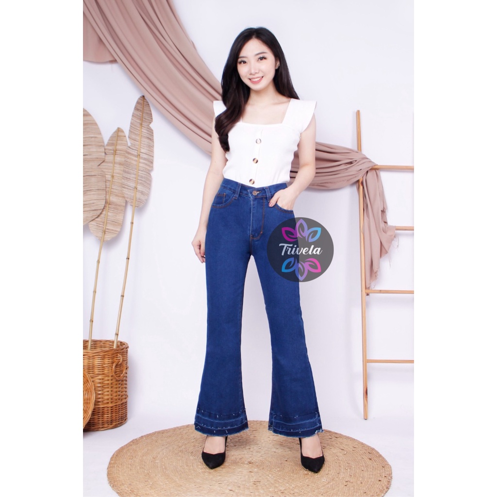 TRIVELA - BOYFRIEND JEANS CUTBRAY TEBAL ZR77 / BOYFRIEND CUTBRAY ZR 77