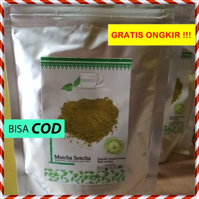 

100gr Teh Hijau Matcha japanese greentea sencha green tea powder bubuk