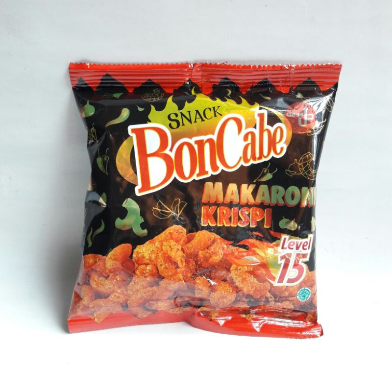 

Snack Bon Cabe Makaroni Krispy | Boncabe Snack Kerupuk Makaroni Pedas Level 10 Level 15 Renceng Pack Isi 10 pcs