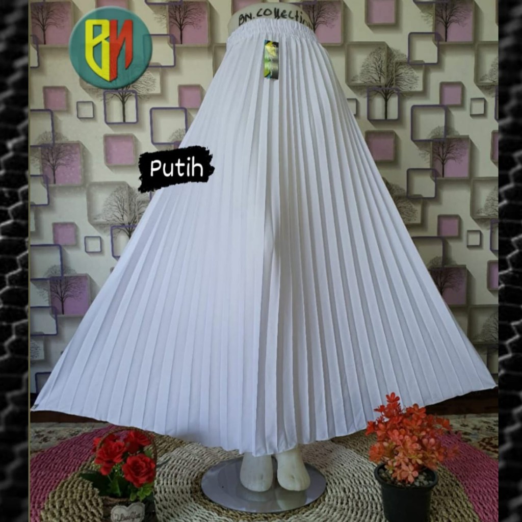Rok Plisket Putih Anak Perempuan Usia 4-16 Tahun / Rok Plisket Anak Perempuan / Rok Plisket Anak