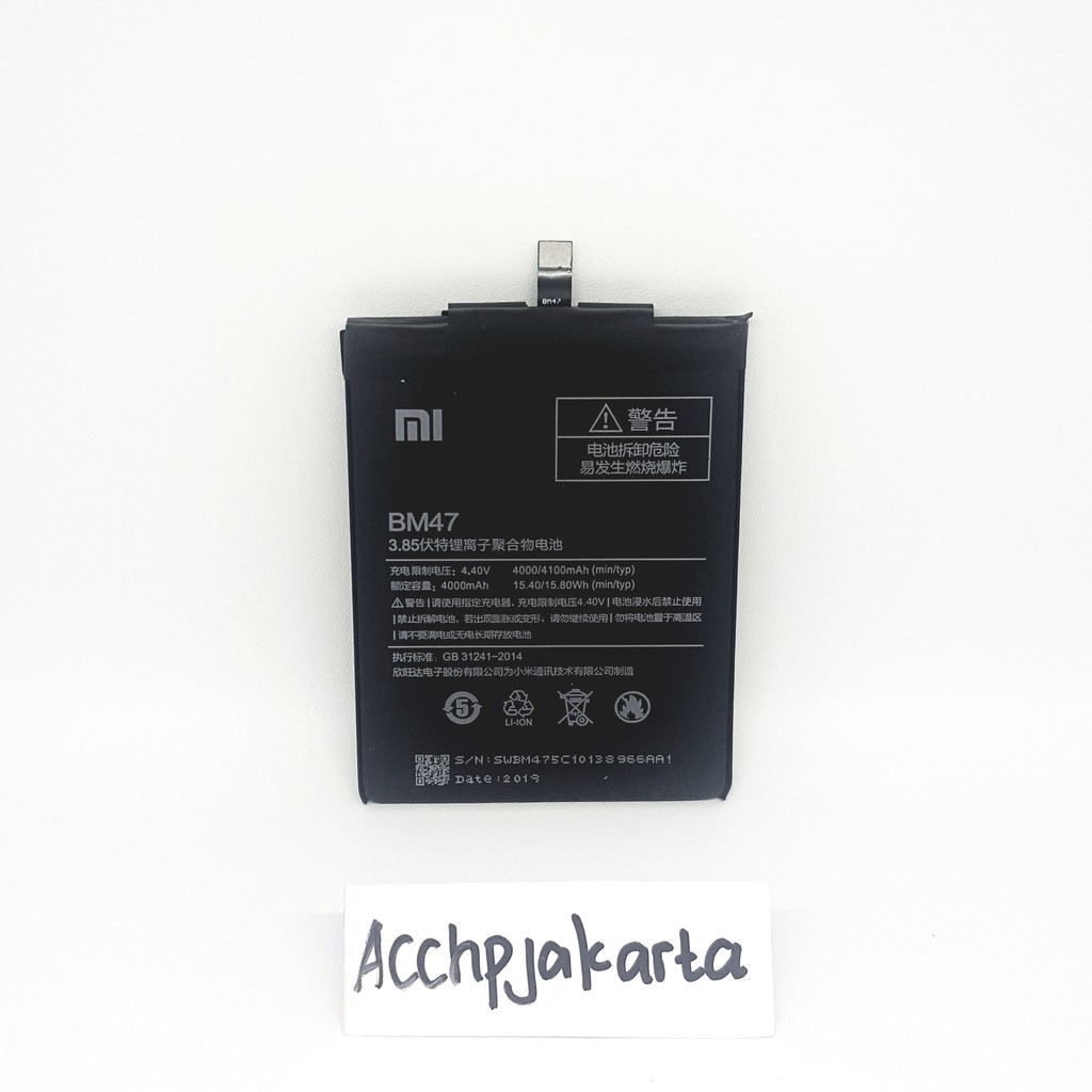 Baterai Batre XiaoMi Redmi 3 3S 3X 3 Pro Redmi 4X BM47 Original Battery Batrai Xiao Mi BM 47 Xiaumi