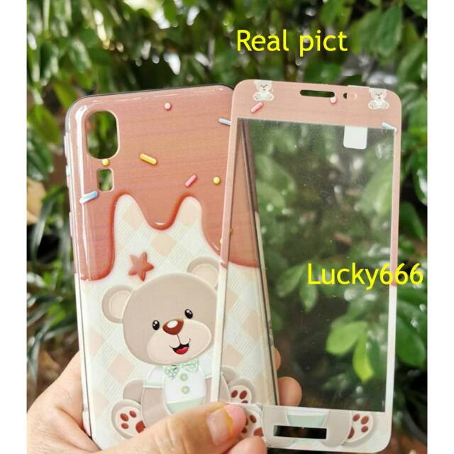 Silikon karakter plus tempered glass 360 samsung a2 core a260 samsung a2core 2020