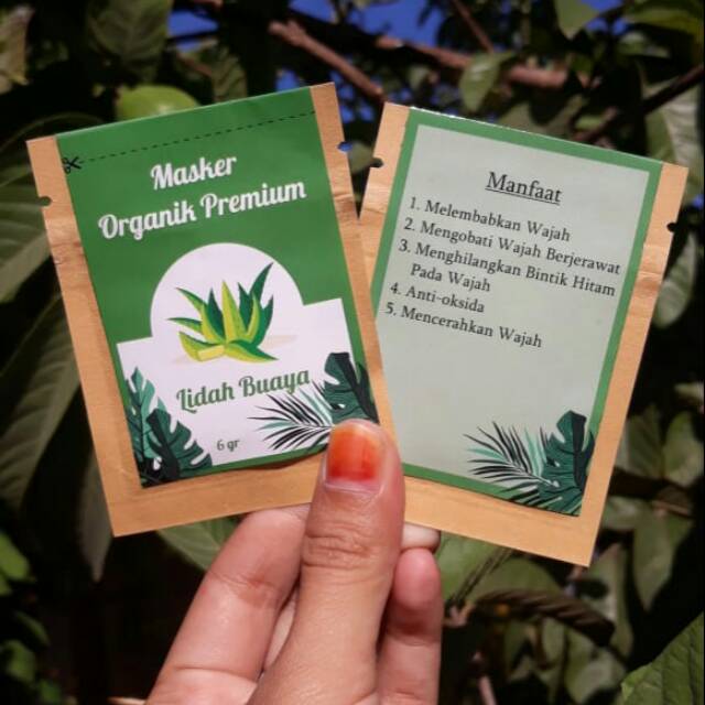 Qday Masker organik varian Lidah Buaya