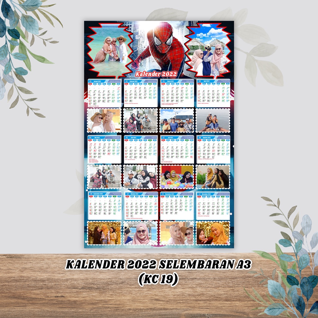 (COD) KALENDER CUSTOM 2022 MURAH KARAKTER DORAEMON, HELLO KITTY, TAYO, SPIDERMAN, MARSHA TERBARU, SUDAH TINGGAL PASANG BAHAN KERTAS ANTI AIR CETAKAN TAJAM, WELCOME RESELLER DAN DROPSHIPER