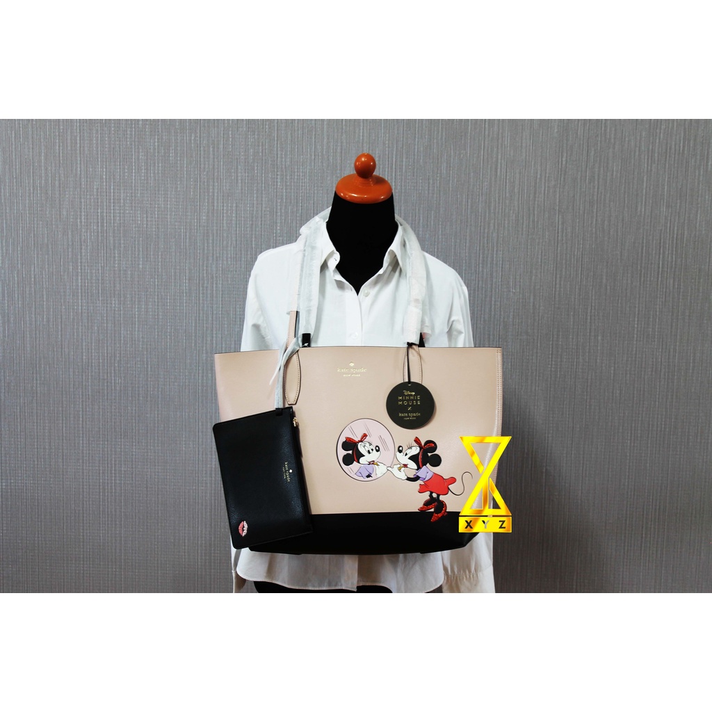 HARGA PROMO AKBAR HANYA 1JAM SOLD / KATE SPADE MINNIE RSVB TOTE BAG DISNEY X DISNEY PALEVELMUL