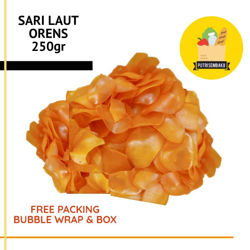 

Kerupuk Sari Laut Orens 250gr Mentah / Kerupuk Seblak