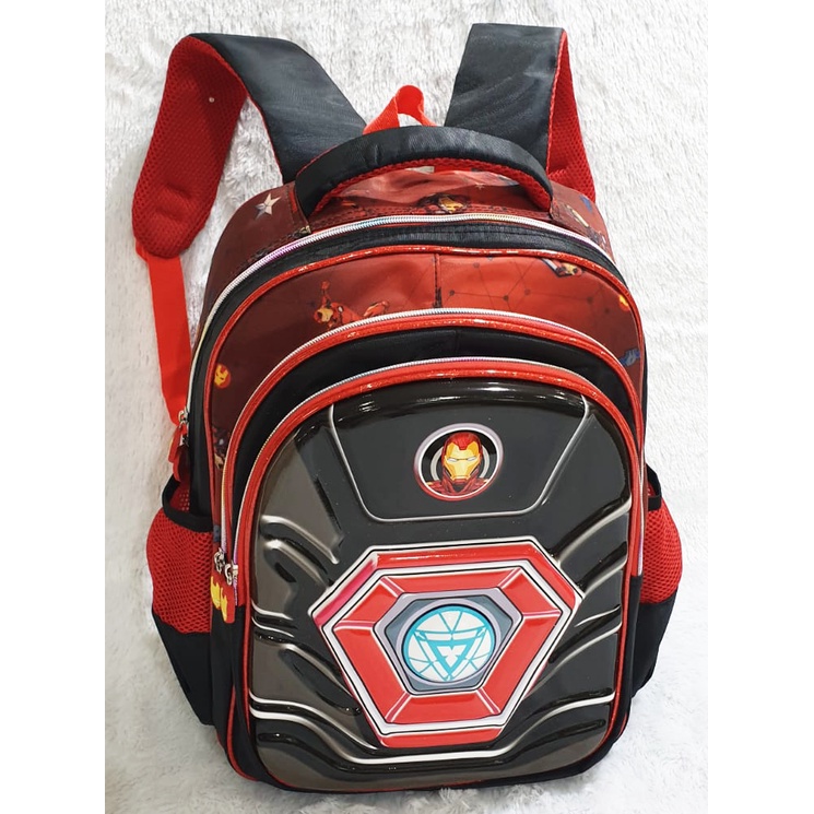 TAS RANSEL ANAK LAKI LAKI SEKOLAH SD KARAKTER SUPER JAGOAN ANAK LAKI LAKI GLOSSY / EMBOS DINO DINOSOURUS 3Res TIMBUL IMPORT ( Alucard - OSH 16&quot;  )