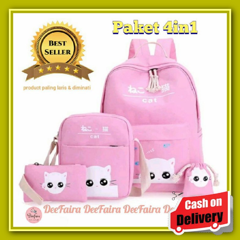 Amy - Tas Anak Korea Perempuan Ransel Korea Anak Perempuan Import Unicorn Terbaru 2021 Canvas Origin