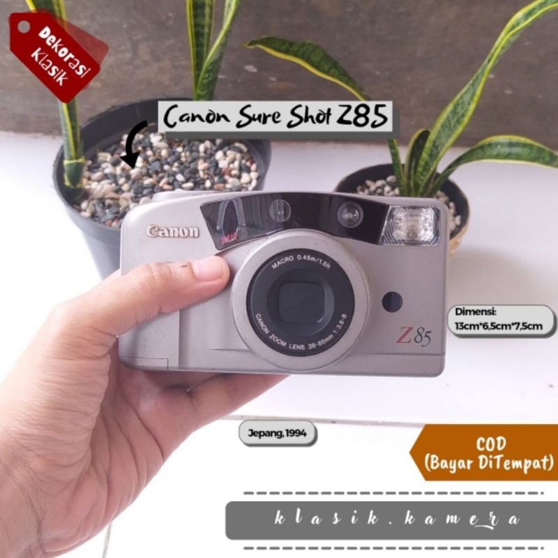 DEKORASI PAJANGAN HIASAN KAMERA | Canon Sure Shot Z85 Pocket Analog Film Manual Jadul Vintage Klasik Antik Retro Koleksi Bekas