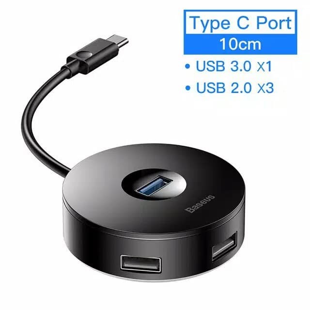 Baseus Round Box USB HUB Type C Male to USB Female Adapter Adaptor Original Kabel Converter Ori