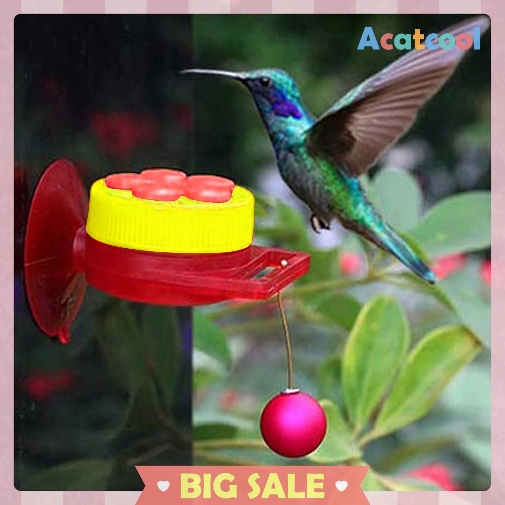 Handheld Hummingbird Feeder Mini Garden Plastic Bird Seed Food Container