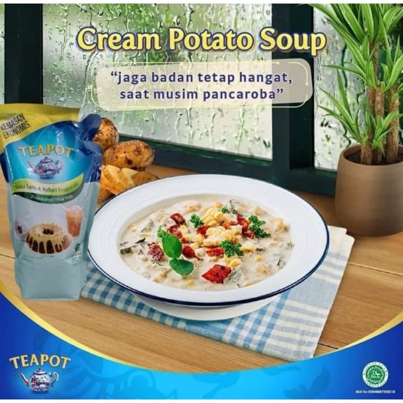 Susu evaporasi Teapot 1kg