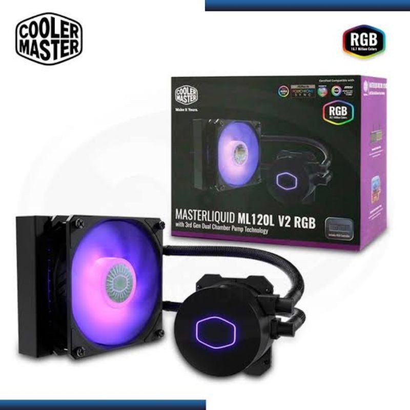 Cooler Master Masterliquid ML120L V2 RGB AIO Liquid Cooler 120mm Support Intel AMD