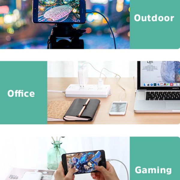 Kivee kabel data original + 4A fast charging  MICRO Android Samsung Oppo abu-abu 1m