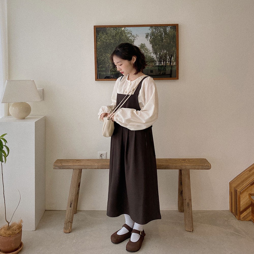 Jilli Dress Overall Model Vintage Korea-1