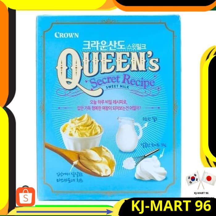 

MAKANAN KOREA HALAL/KOREAN FOOD/SNACK KOREA CROWN SANDO SNACK IMPORT SWEET MILK-CAMILAN RASA SUSU