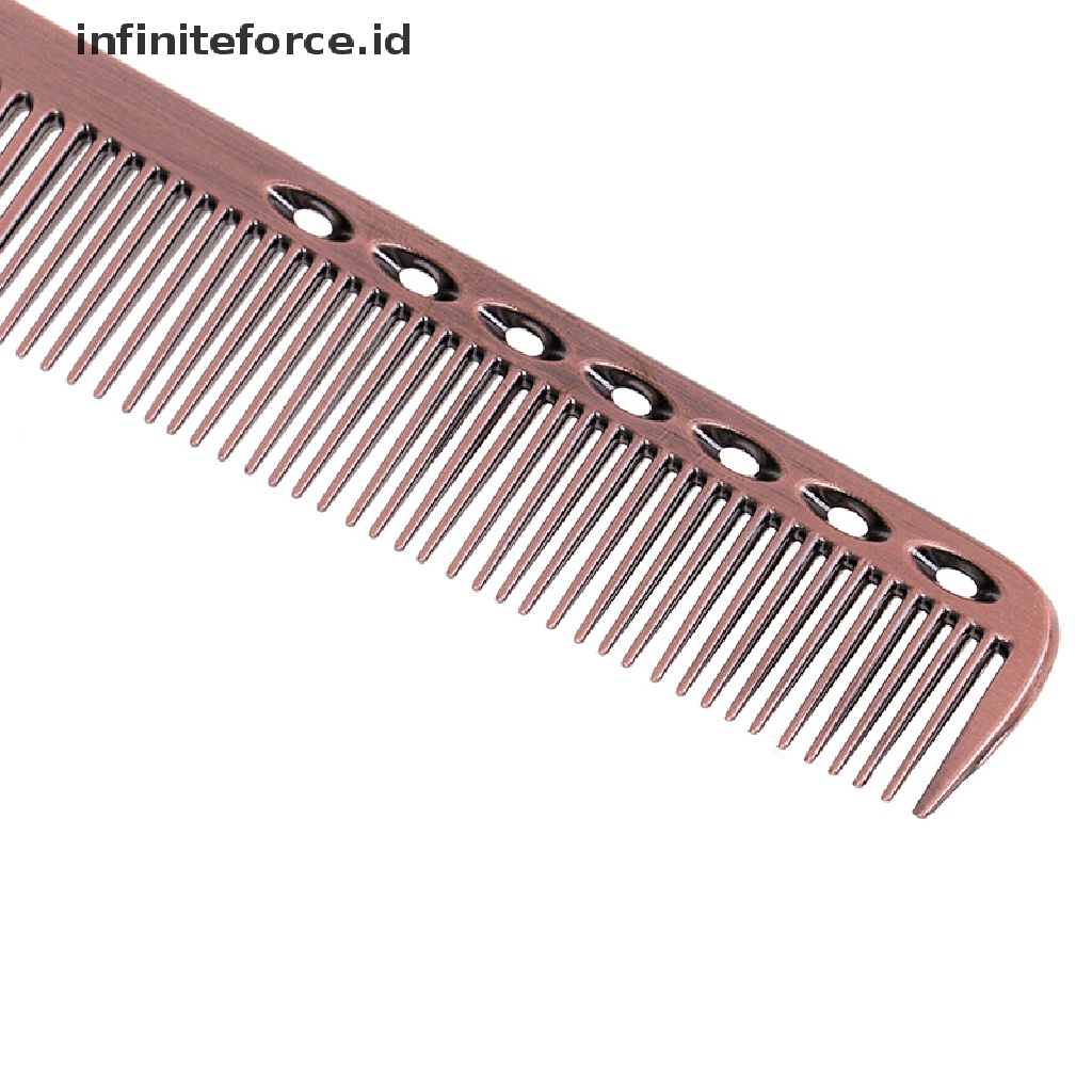 1pc Sisir Rambut Profesional Bahan Stainless Steel Anti Statis