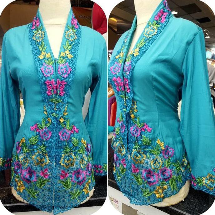 Kebaya Encim Modern - Hijau Tosca, S