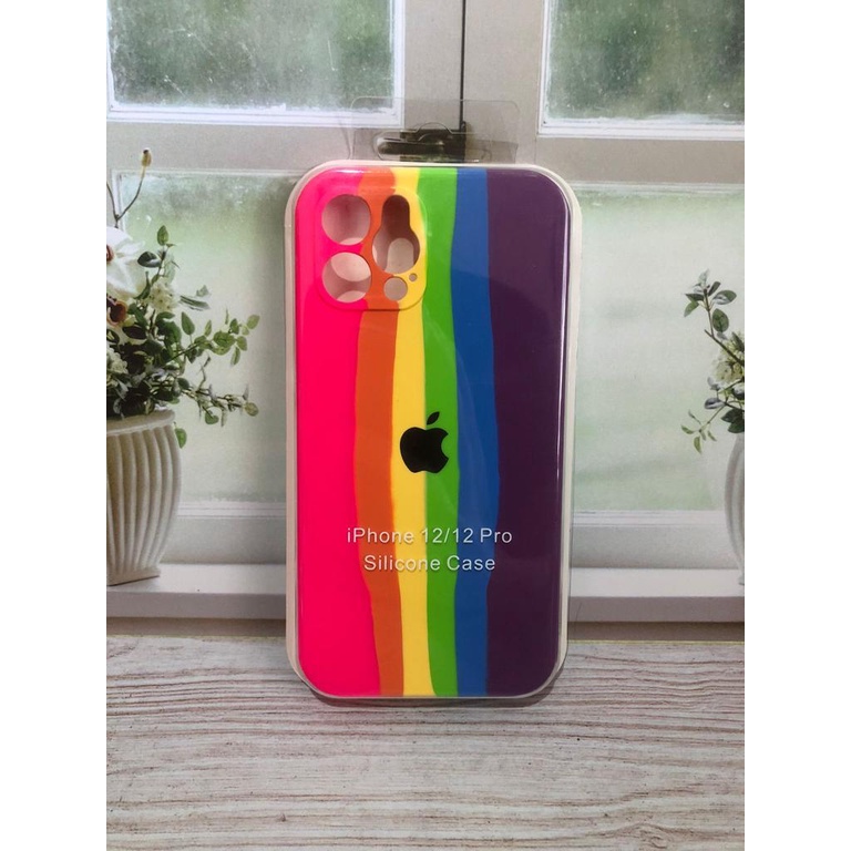 CASE IPHONE 12 PRO SILIKON CASE NEW RAINBOW COVER