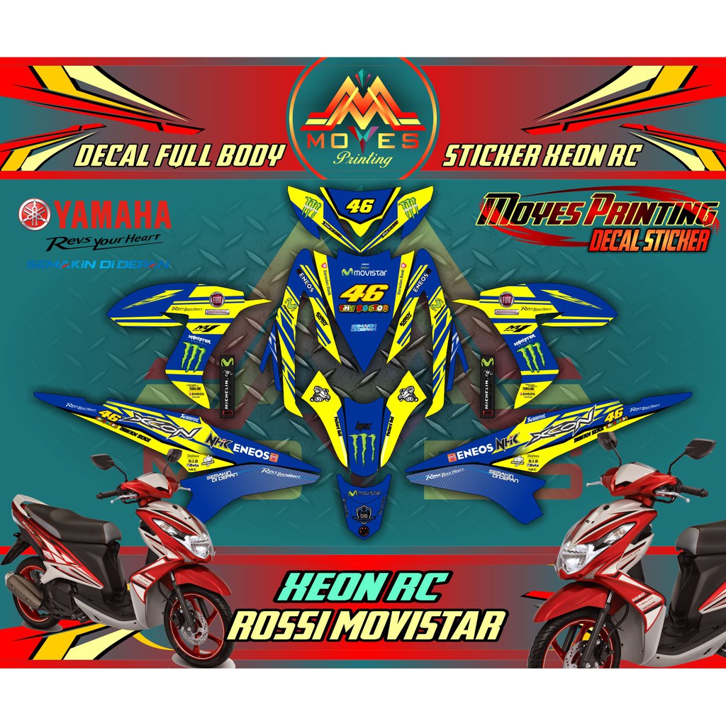Decal Yamaha Xeon Rc Sticker Motor Xeon Rc Striping Motor Xeon Rc