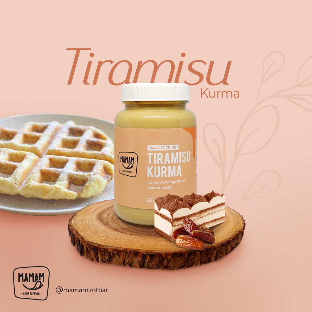 

Mamam saus topping- Tiramisu kurma (selai/topping/ olesan)