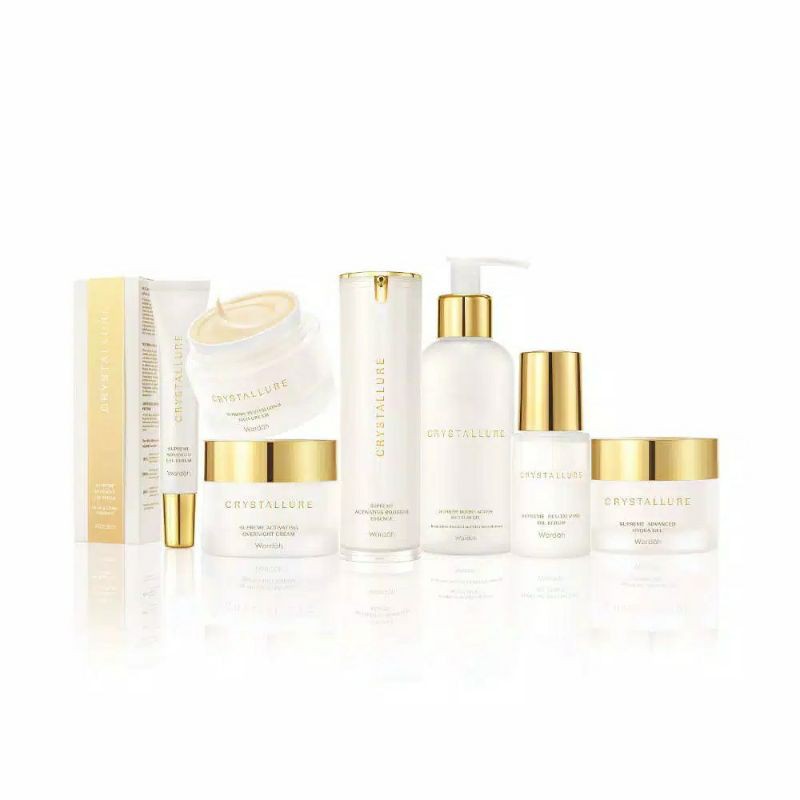 Wardah Crystallure Supreme Series | Activating Booster Essence 30ml | Activating Overnight Cream | Advanced Eye Serum | Advanced Hydra Gel | Double Action Micellar Gel | Revitalizing Oil Serum | Revitalizing Rich Cream | Moisture Rich Cleansing Foam 100ml