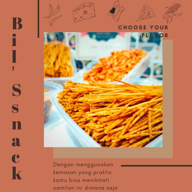 

Bil'Ssnack Mie biting kemasan thinwall Kotak 300g