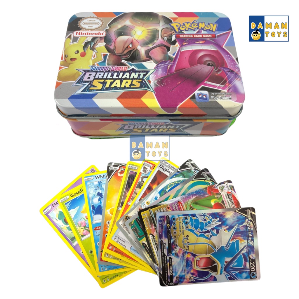 Kartu Pokemon Charizard Pikachu TCG Free Kaleng Case