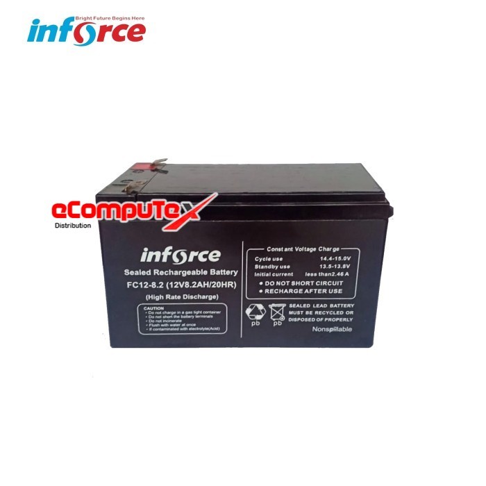 BATERAI UPS INFORCE BATTERY 12 V / 8.0 AH 12V/ 8 AH 8.2 AH