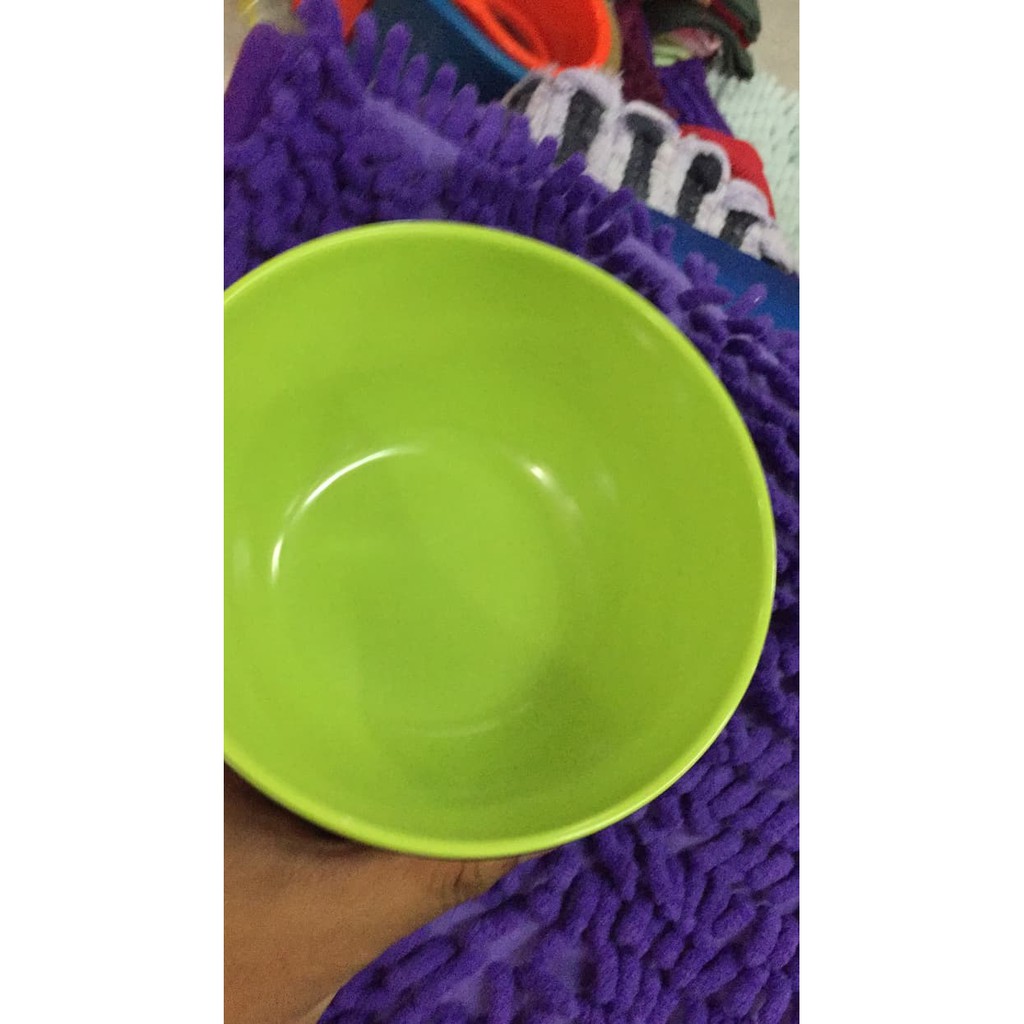 Mangkok melamin hitam hijau 6inch