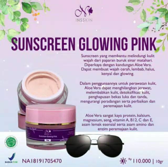 NS Skincare Sunscreen Glowing Pink