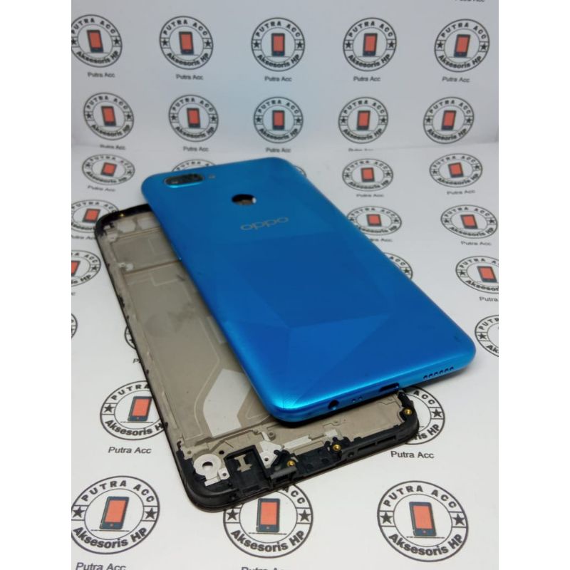 FRAME+BACKDOOR TULANG LCD KESING CASING HOUSING OPPO A12/A12S FULLSET ORIGINAL