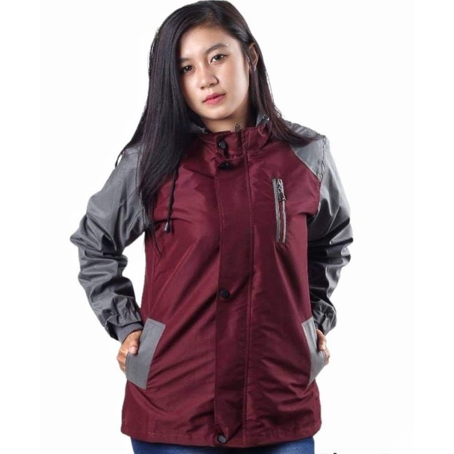 Jaket Wanita Waterproof Anti Air | Jaket Windbreaker Perempuan | Jaket Outdoor Cewek | OOTD Jaket Wanita Premium Quality