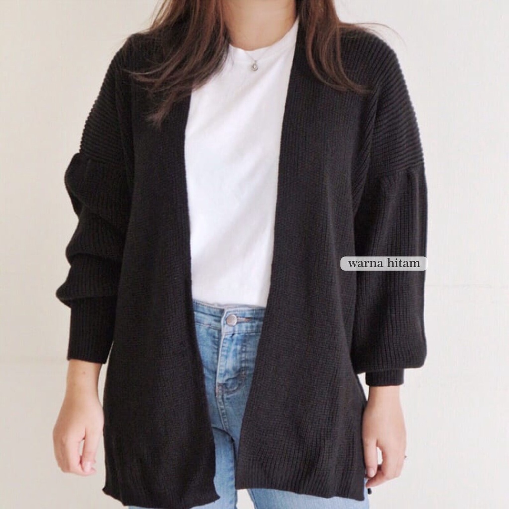 CARDIGAN HOKAIDO RAJUT OVERSIZE LENGAN BALON