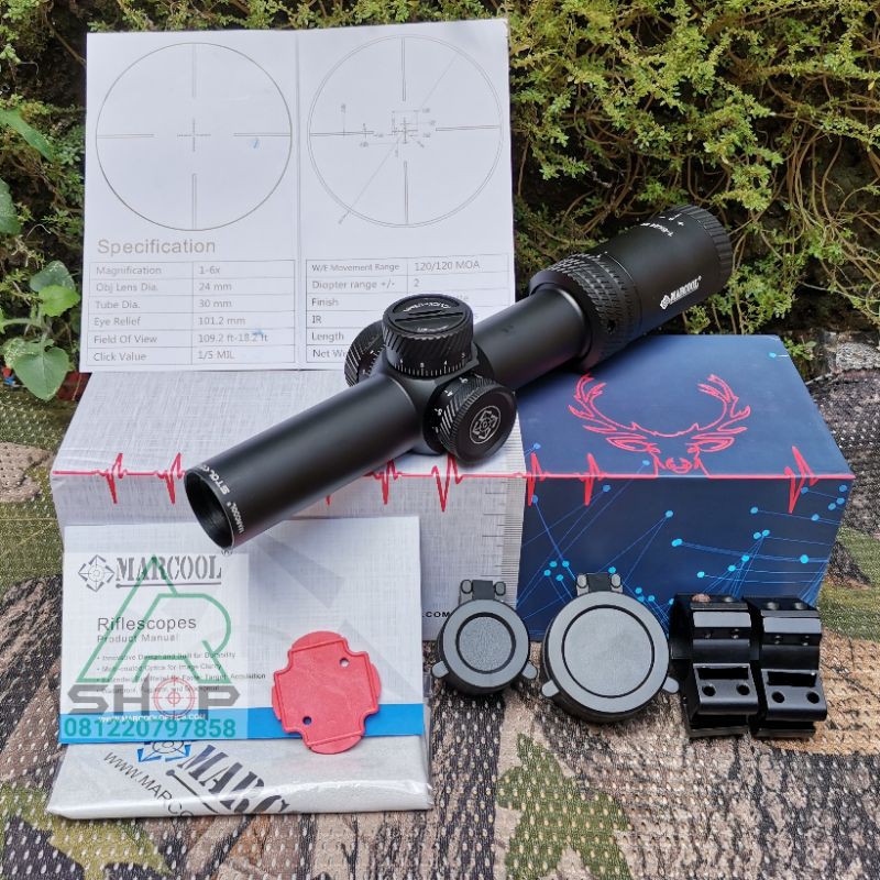 Telescope Riflescope Marcool Stalker 1-6x24IR model Buntung