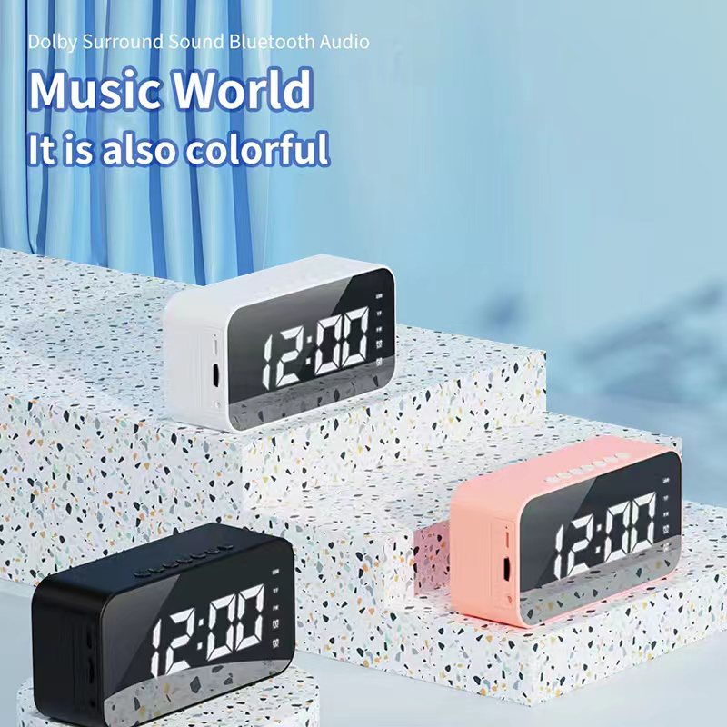(HOT PROMOTE) AFS Speaker Bluetooth 5.0 Jam Alarm LED Display Ultra Bass Jam Alarm Clock LED Display Speaker Bluetooth Music Box Bluetooth Clock Bluetooth Digital Speaker - S20