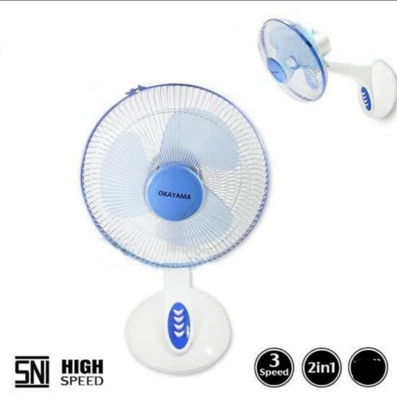 Kipas meja dan dinding 2in1 Okayama 12inc