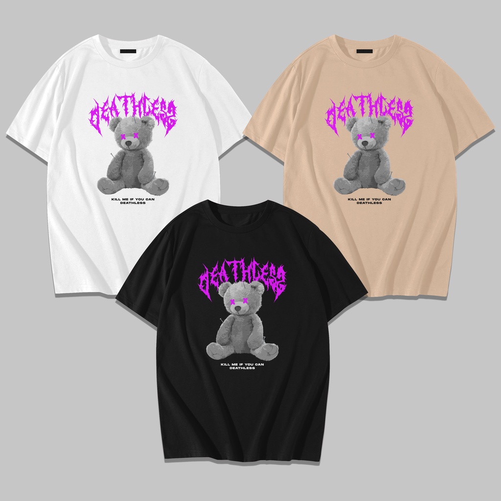 Kaos Distro Oversize Beruang Metal / Tshirt Teddy Bear Metal / Kaos Oversize Teddy Bear