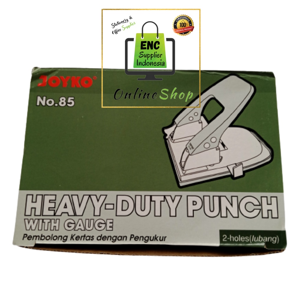 

joyko 1 buah Pembolong Kertas besar no.85 atau Punch Holder No.85 2 lubang per pcs enc.sup