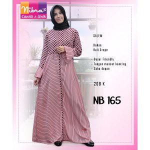 Gamis Polos Gamis Syari Baju Muslim Wanita Gamis Dewasa Nibras NB 165 Ready Coklat Salem