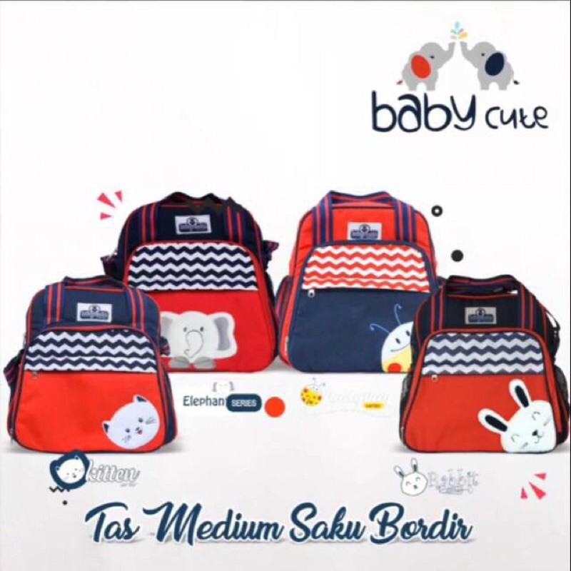 Baby Cute Tas Bayi Kecil / Medium Saku Bordir Animal Series - BCT 1012 2012 3012 Tas Bayi (Murah)