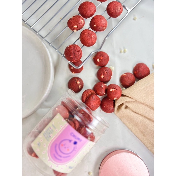 

Chumy cookies | Mini cookies in jar - Red velvet mini cookies