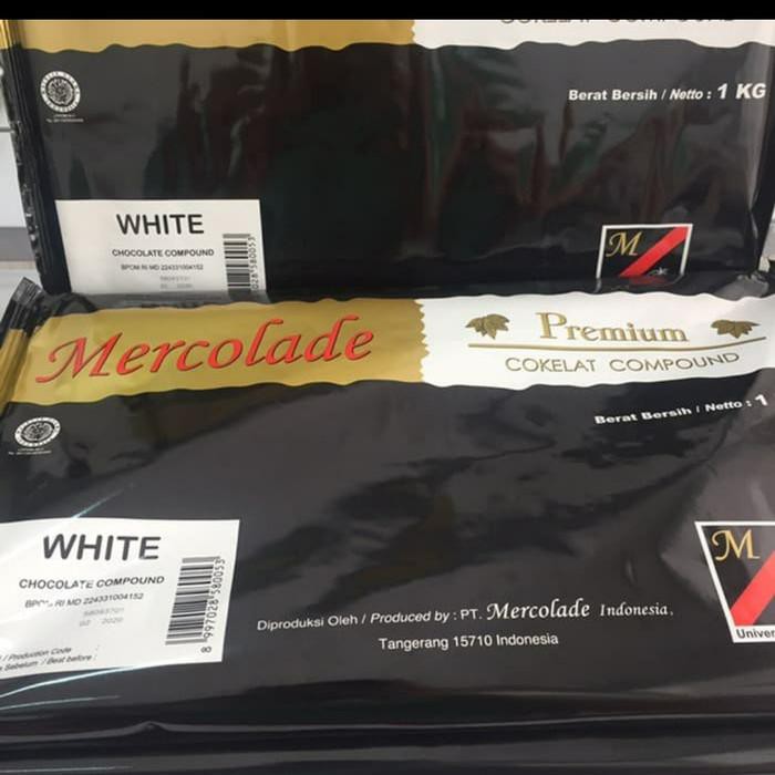 

Mercolade Premium Dark Coklat Compound / dcc cooking chocolate coklat - MERCOLADE WHITE BERKUALITAS