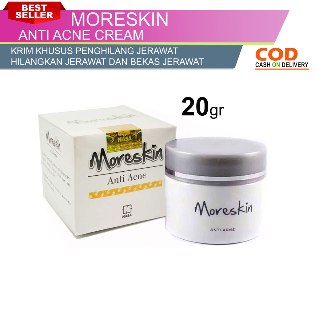 Moreskin Anti Acne Cream Krim Penghilang Jerawat Dan Bekas Jerawat Shopee Indonesia