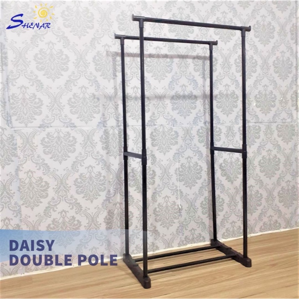 GANTUNGAN BAJU STAND HANGER DOUBLE/HANGER/RAK SERBAGUNA/DOUBLE STAND HANGER - SHENAR