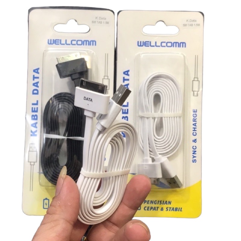 KABEL DATA USB CASAN MURAH WELLCOMM P1000 SAMSUNG TAB CABLE Kabel Data Wellcomm colokan P1000 samsung Tab 1.5M