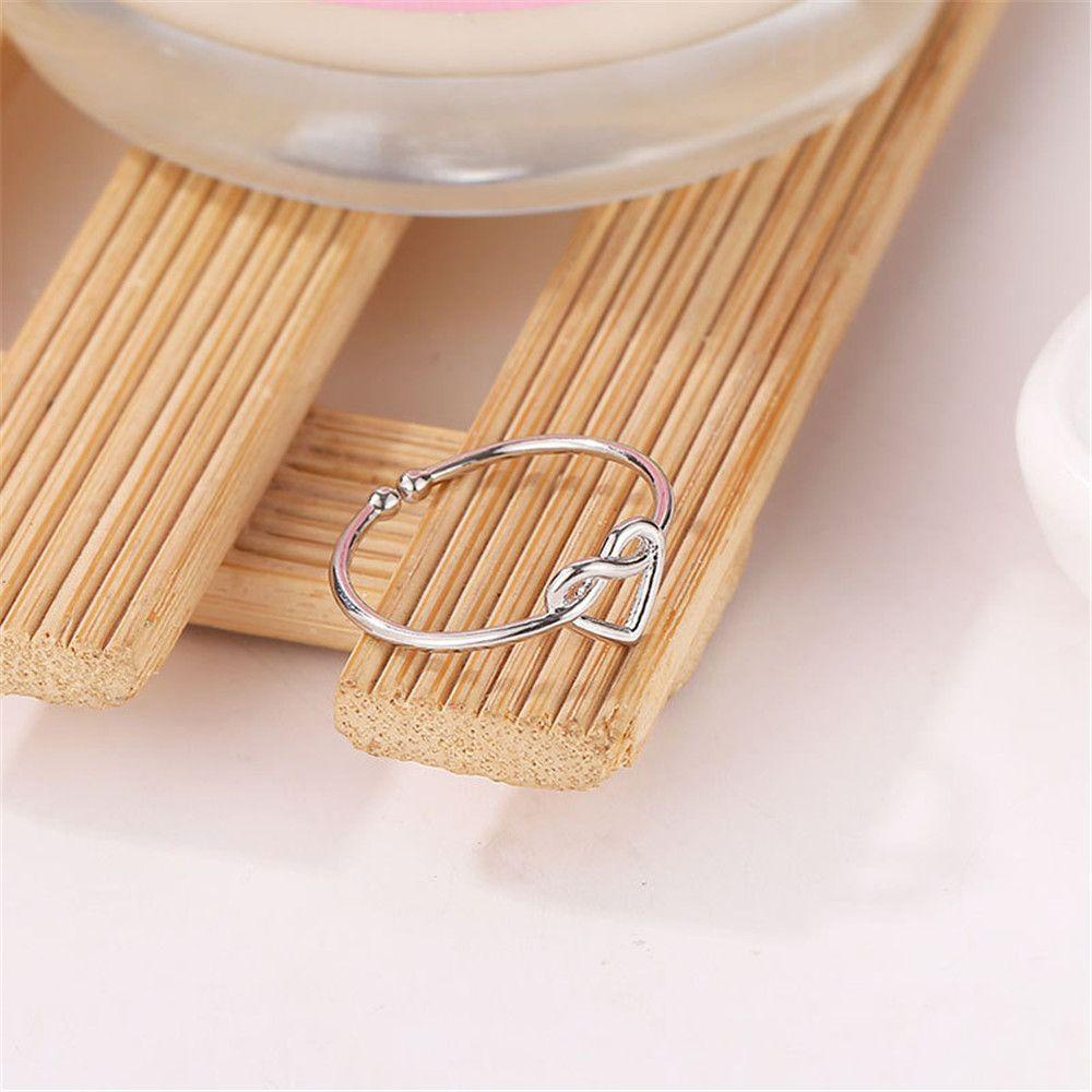 Preva Cincin Temperamen Korea Adjustable Open Wedding Jari Telunjuk Desain Berongga Tipis