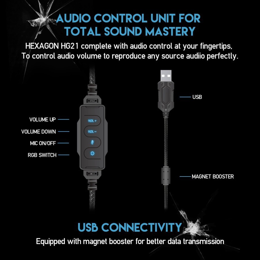 Fantech HEXAGON 7.1 HG21 Headset Gaming RGB