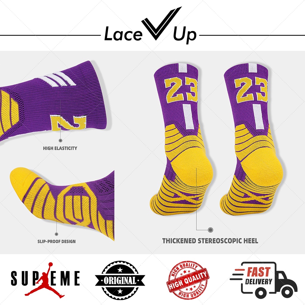 Kaos Kaki Basket | Sports Basketball Socks | Slip-Proof Thickened Heel